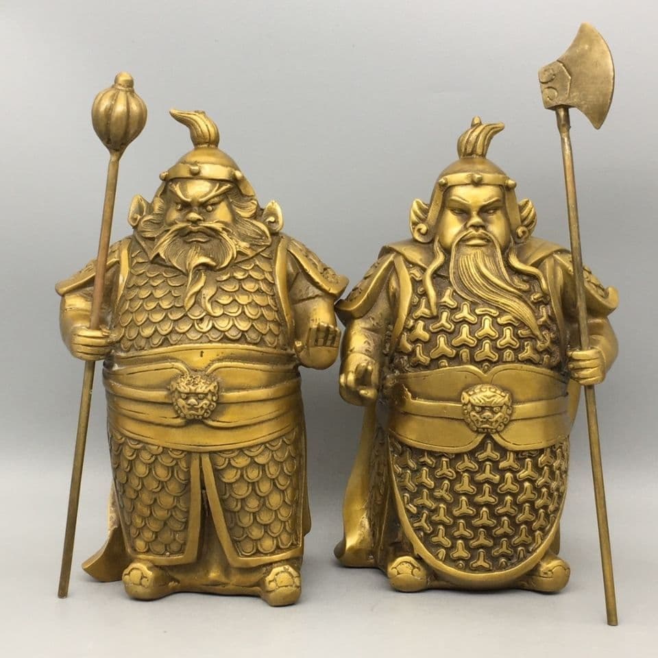 銅製 仏像 荼鬱塁二神 金剛菩薩仏像 鎮宅辟邪 開運 風水 招財 置物 工芸品