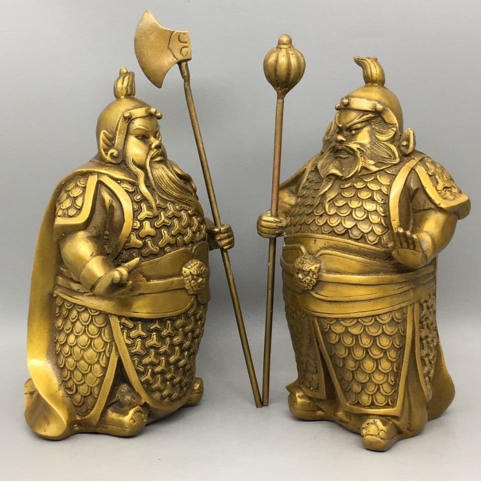 銅製 仏像 荼鬱塁二神 金剛菩薩仏像 鎮宅辟邪 開運 風水 招財 置物 工芸品