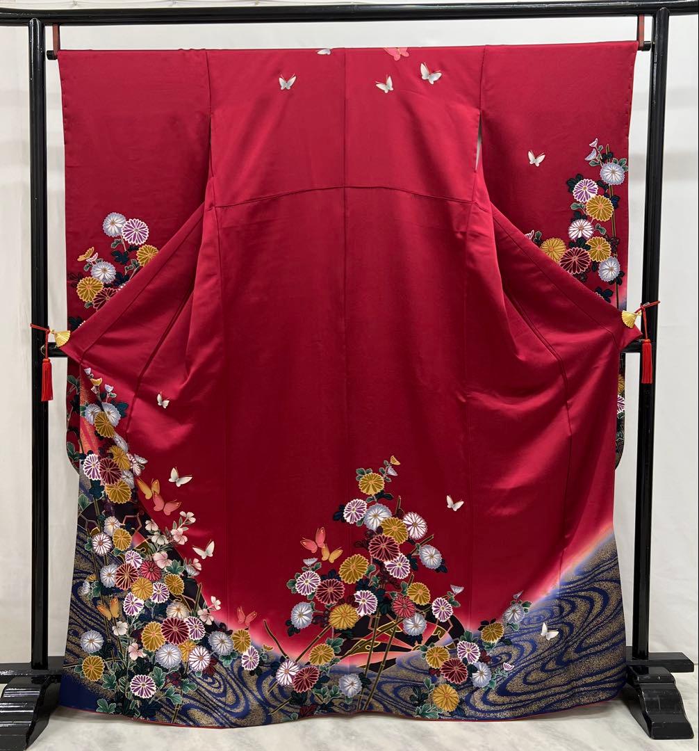 振り袖　フルセット　長襦袢付　金彩加工　刺繍入り　679