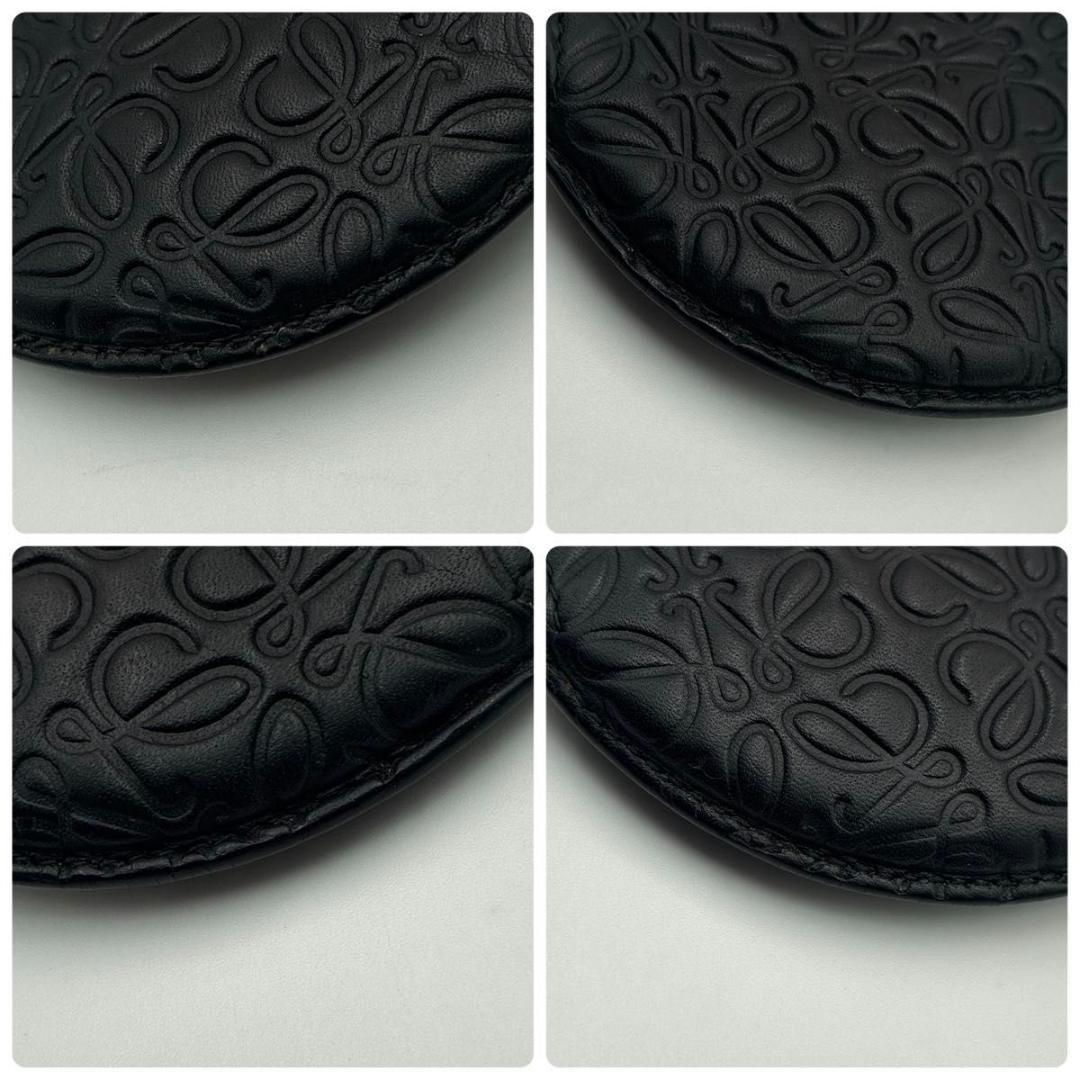 美品 LOEWE ケース クッキー リピートアナグラム レザー ブラック