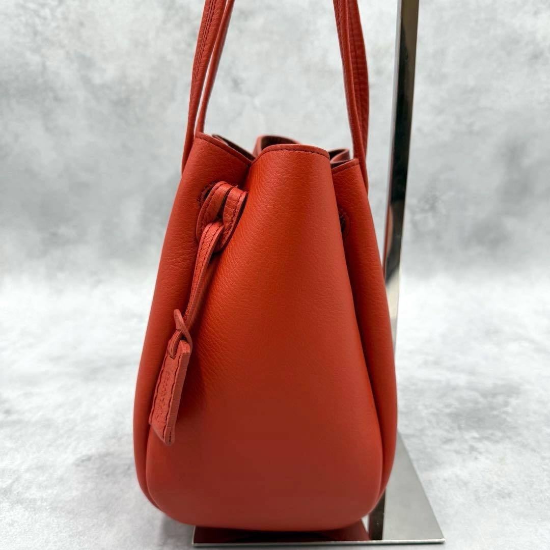 未使用級✨HIROFU ロシェ レザー ショルダーバッグS オレンジ