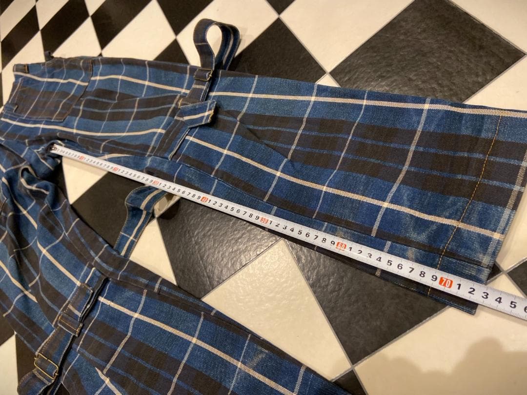 ◇ヴィヴィアンウエストウッド アングロマニア チェック ボンテージパンツ ブルー