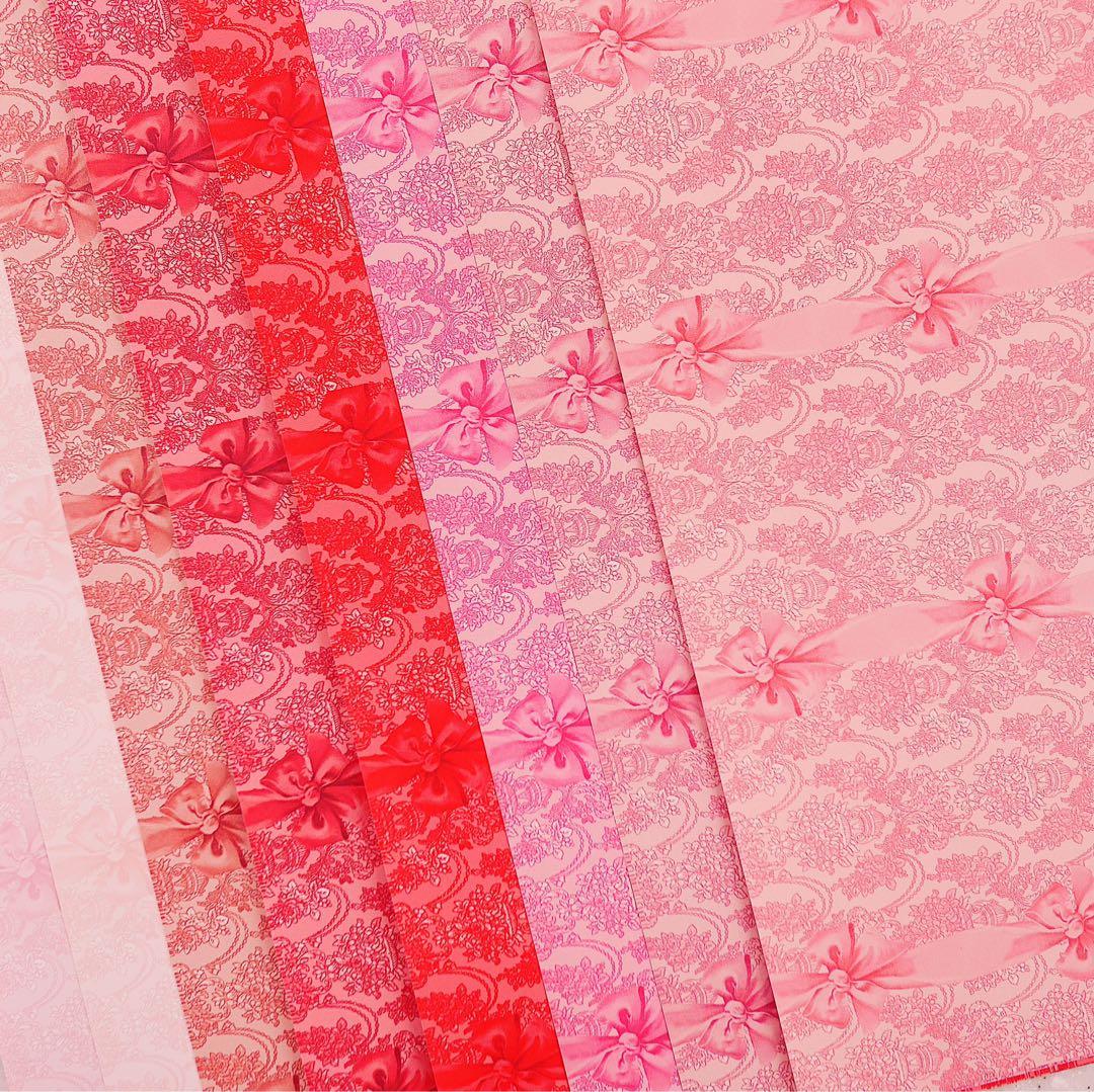 新作①ラブレター♡A4デザインペーパー　80枚♡バレンタイン　コラージュ　素材