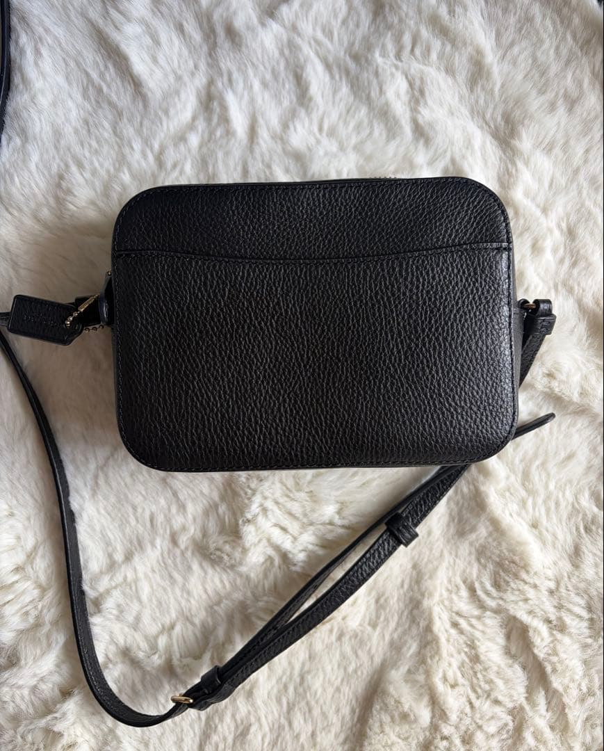 COACH コーチ ブラック レザー カメラバッグ ショルダー 革 バッグ