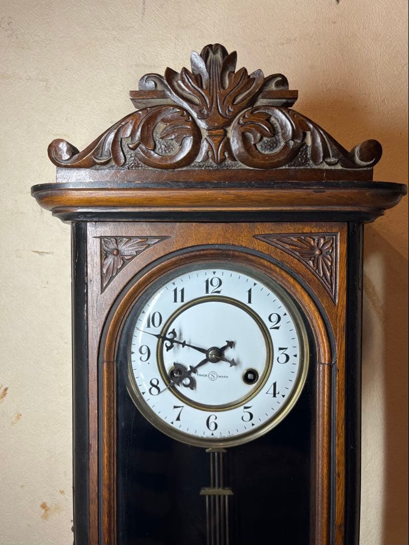 精工舎　角丸　柱時計　古時計　振子　ゼンマイ　ボンボン　レトロ　アンティーク時計