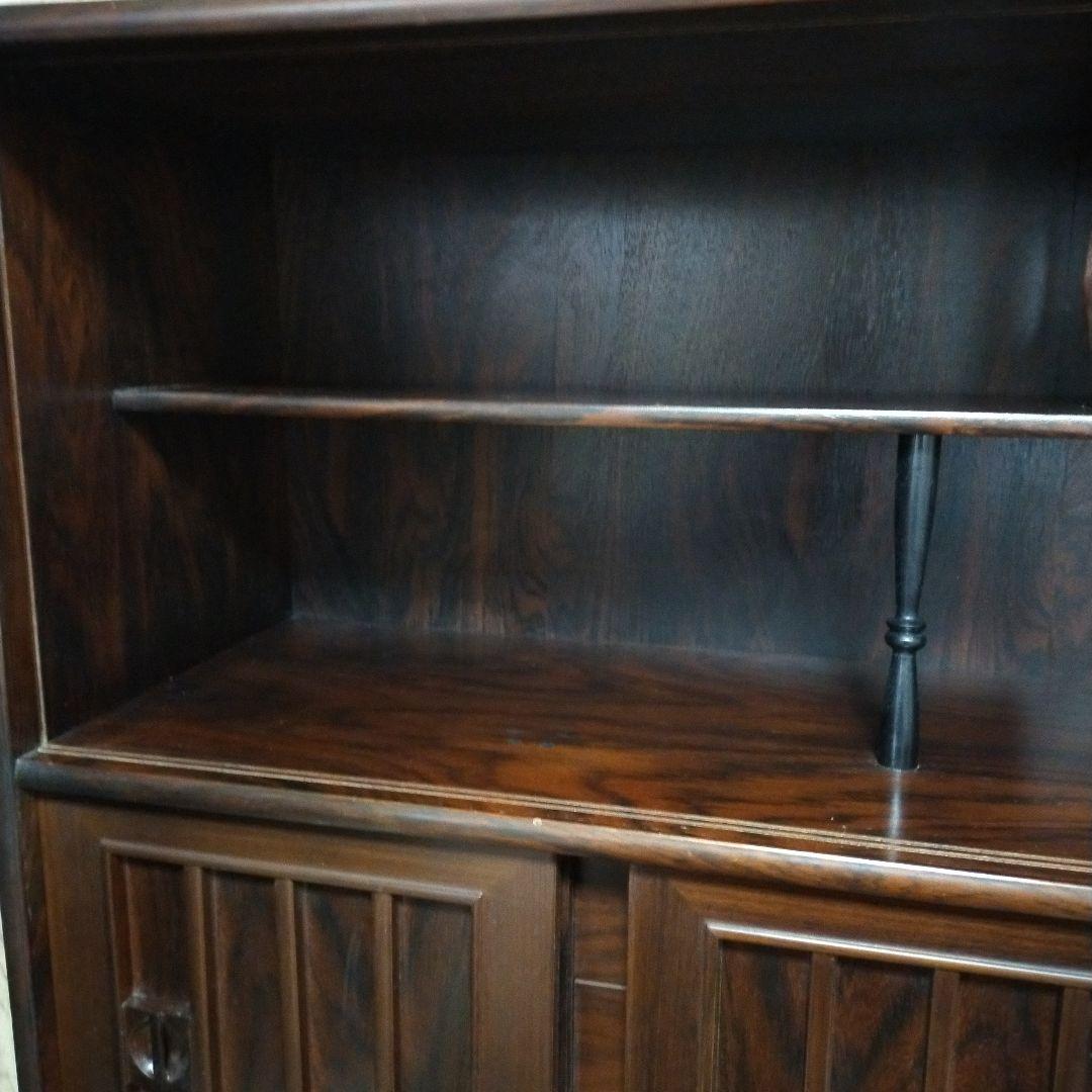 配送無料（たのメル便）　サイドボード　昭和レトロ　ブラウン　引取りも可能