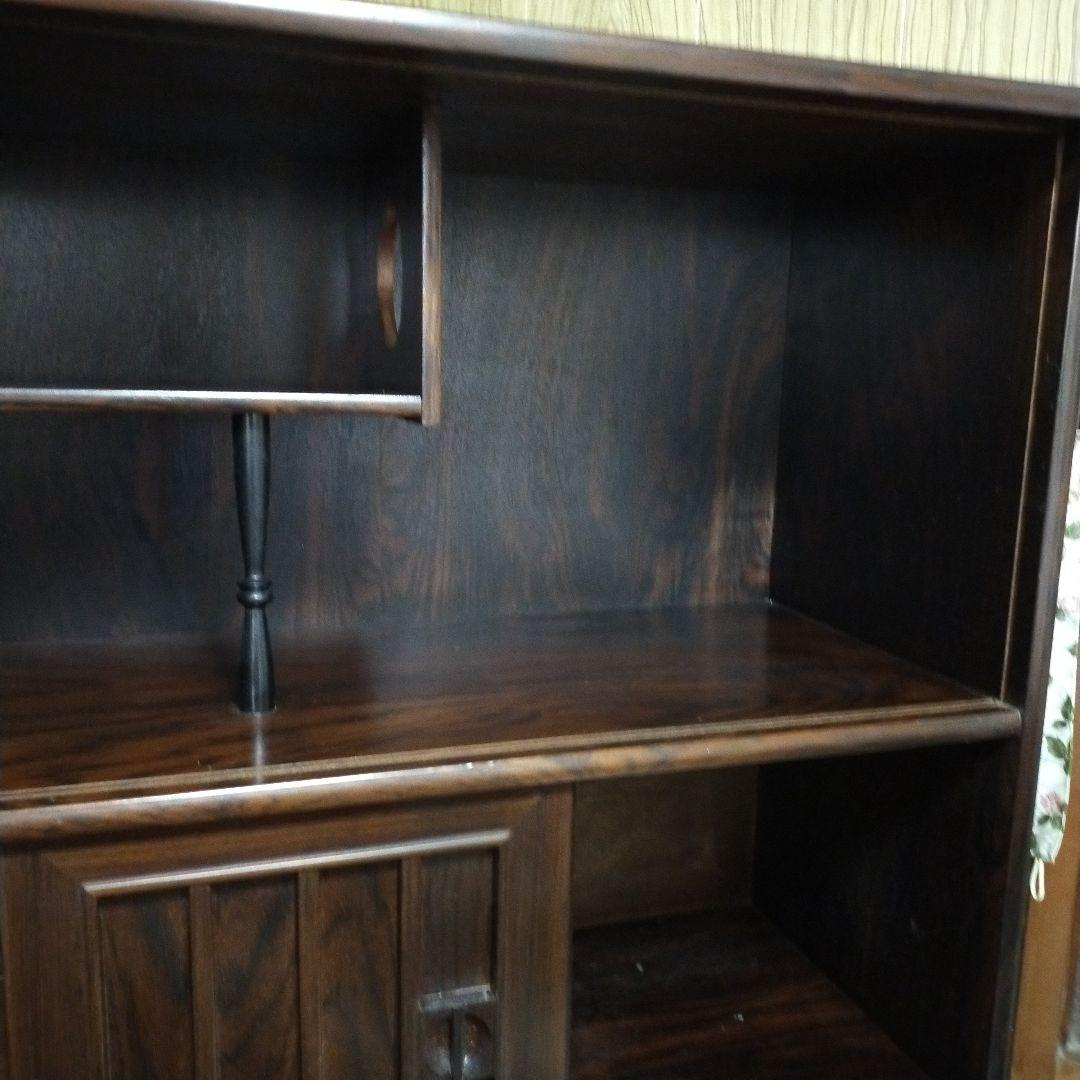 配送無料（たのメル便）　サイドボード　昭和レトロ　ブラウン　引取りも可能