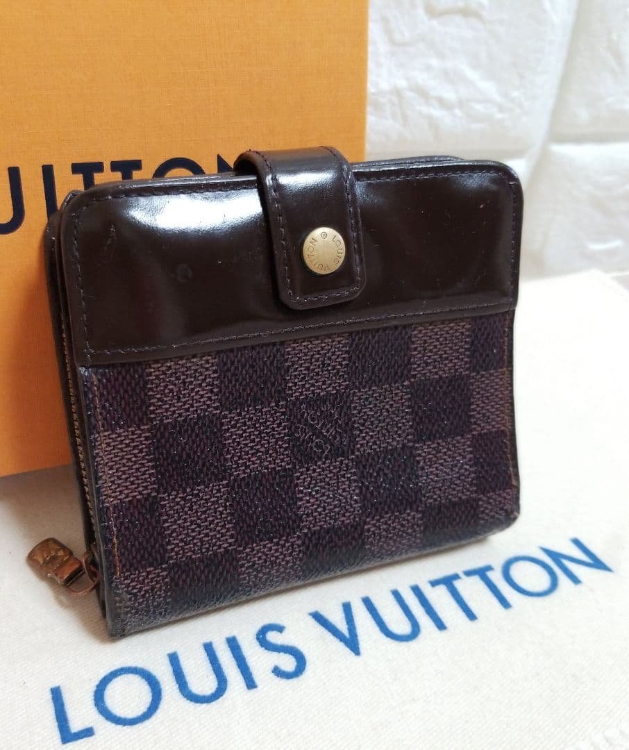 【ラオ】LOUIS VUITTON ダミエ エベヌ コンパクトジップ 二つ