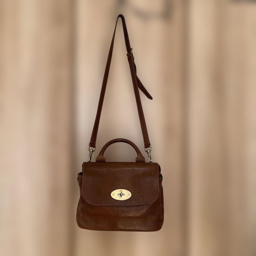 マルベリーmulberryブラウンレザーショルダーバッグドロシー