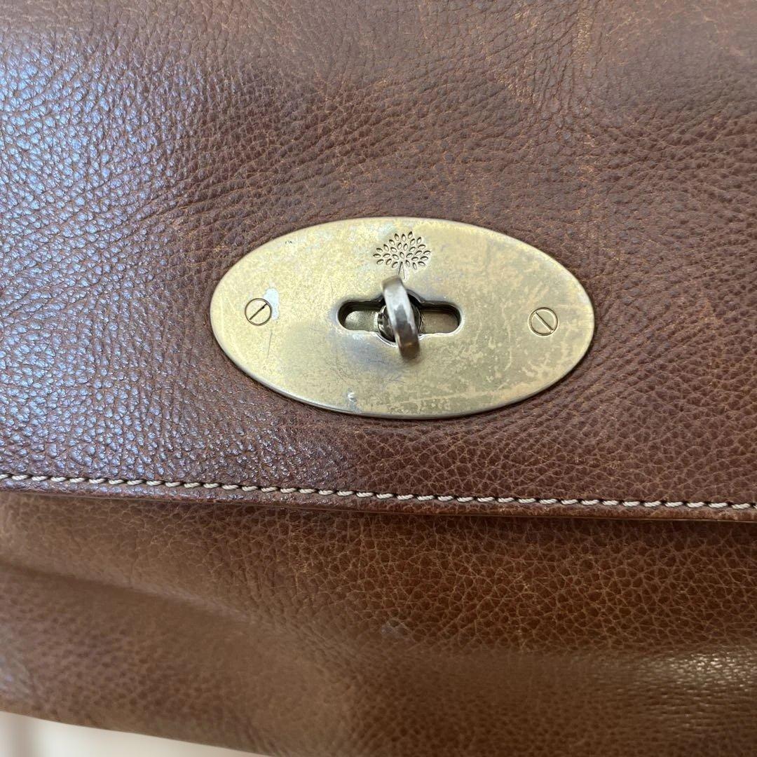 マルベリーmulberryブラウンレザーショルダーバッグドロシー