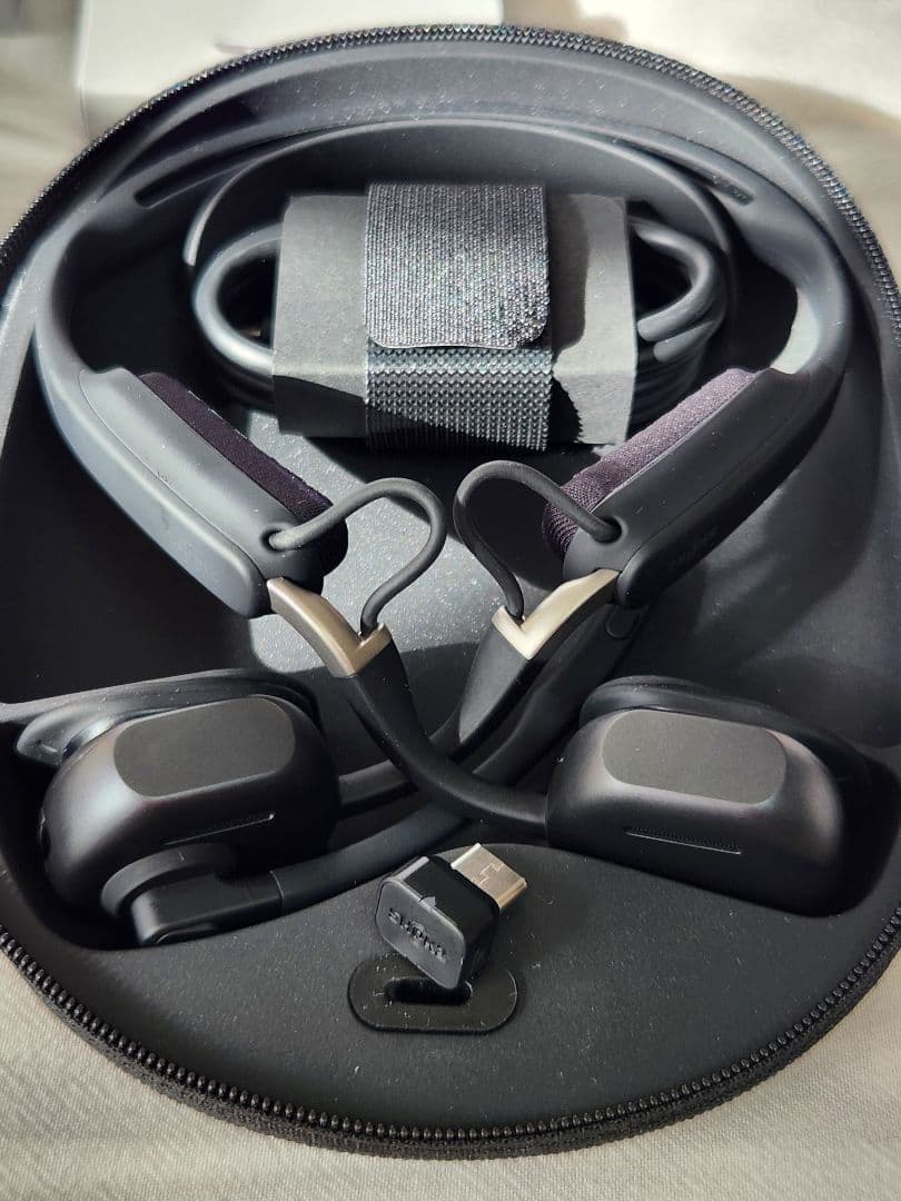 Shokz OpenMeet UC ワイヤレスヘッドセットUSB-Cアダプタ付き