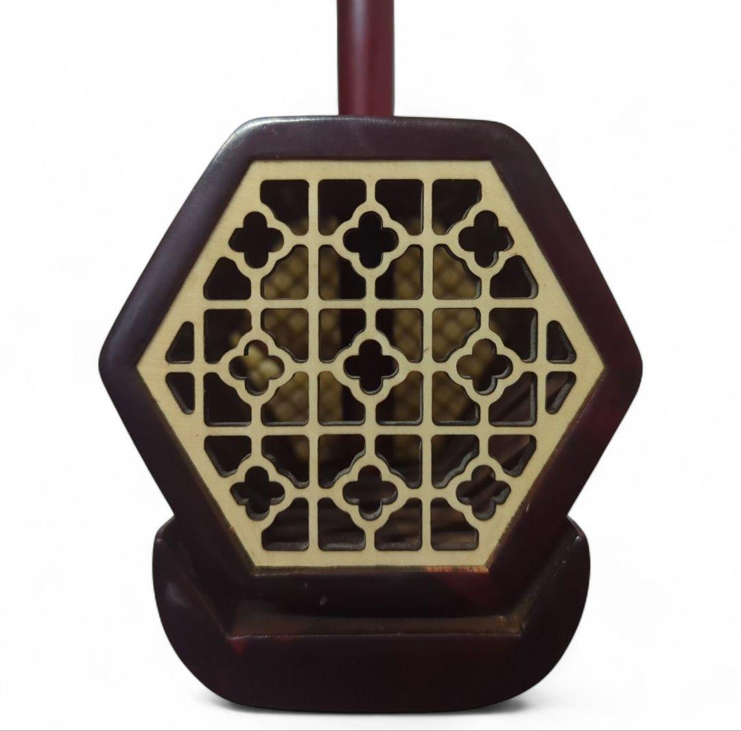 萬菊根製 二胡 優質紫檀 蛇本革 弓付き ケース付き