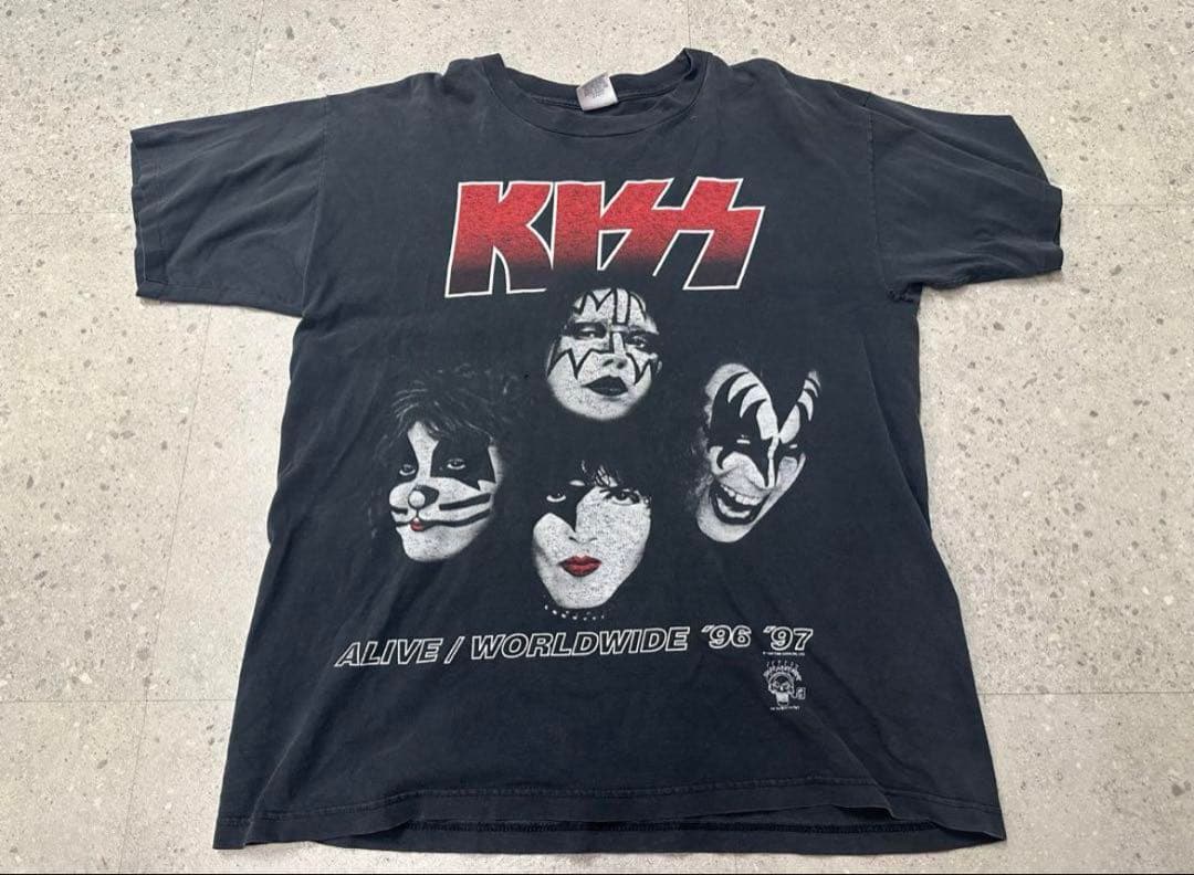 90s KISS TシャツXL ALIVE WORLDWIDE 96-97