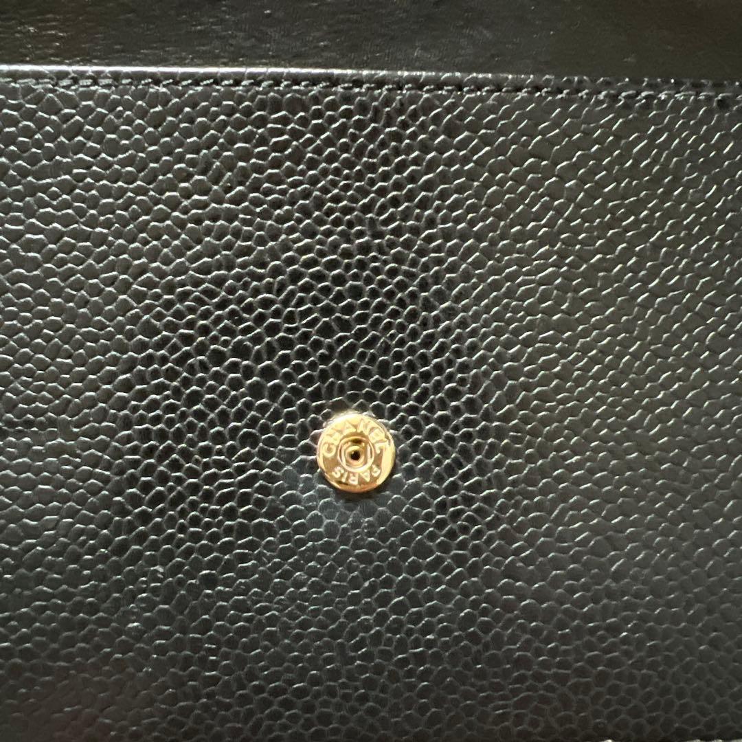 CHANEL シャネル　チェーンウォレット　キャビアスキン　【正規リペア済】