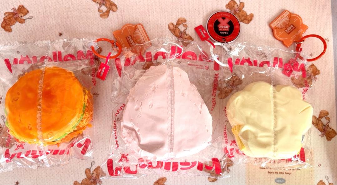 メロジョイ　スクイーズ　大福・ハンバーガー・猫爪