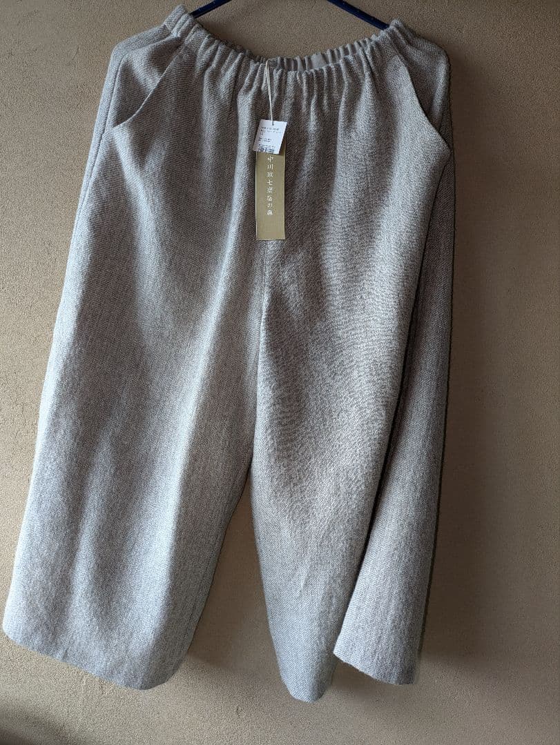 新品　中川政七商店　中川政七商店　麻とウールツイード　ワイドパンツ