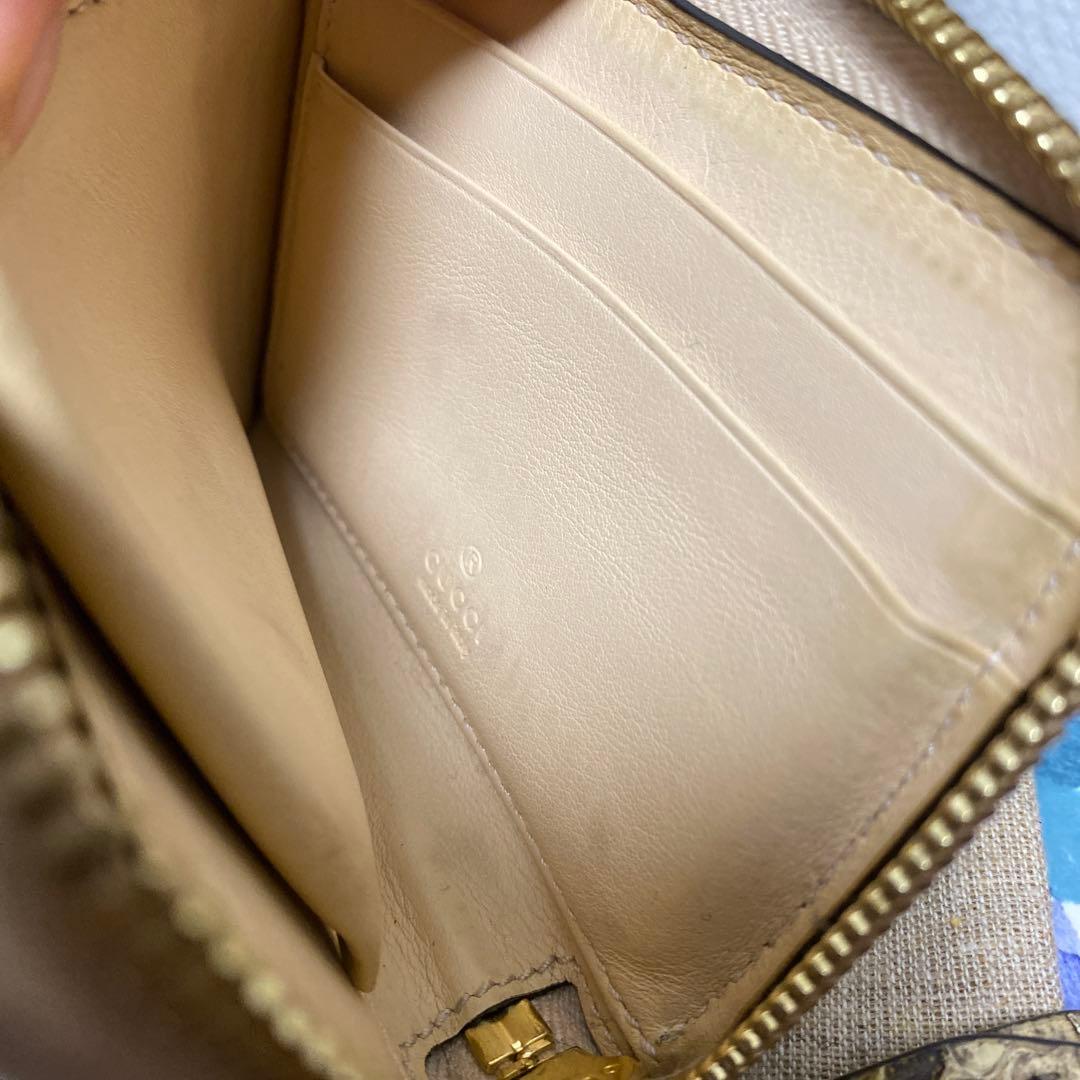 GUCCI パイソン　ミニ財布　L字ファスナー