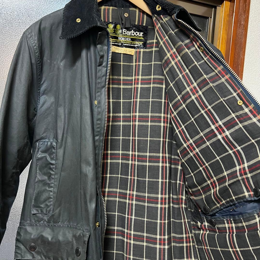 80s バブアー border オイルドジャケット ユーロヴィンテージ