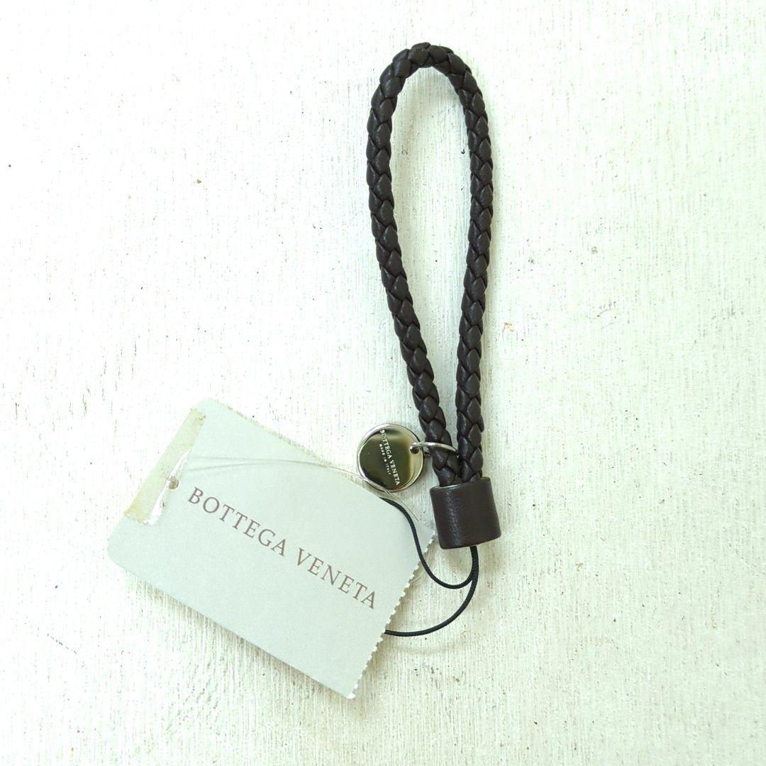 ボッテガヴェネタ レザー スマートフォンストラップ ブラウン シルバー925