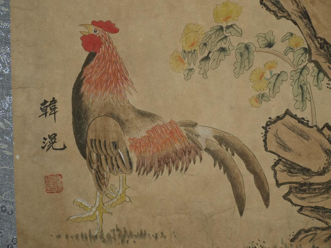 中国古美術 唐時代の人物図　肉筆絵　激安骨董品 BD312A13-2