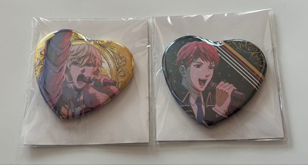 銀河英雄伝説　吟河詠雄伝説　ハート型　缶バッジ　ラインハルト　キルヒアイス
