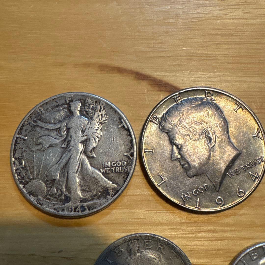アメリカドル銀貨8種類 1943年製　ウォーキングリバティ