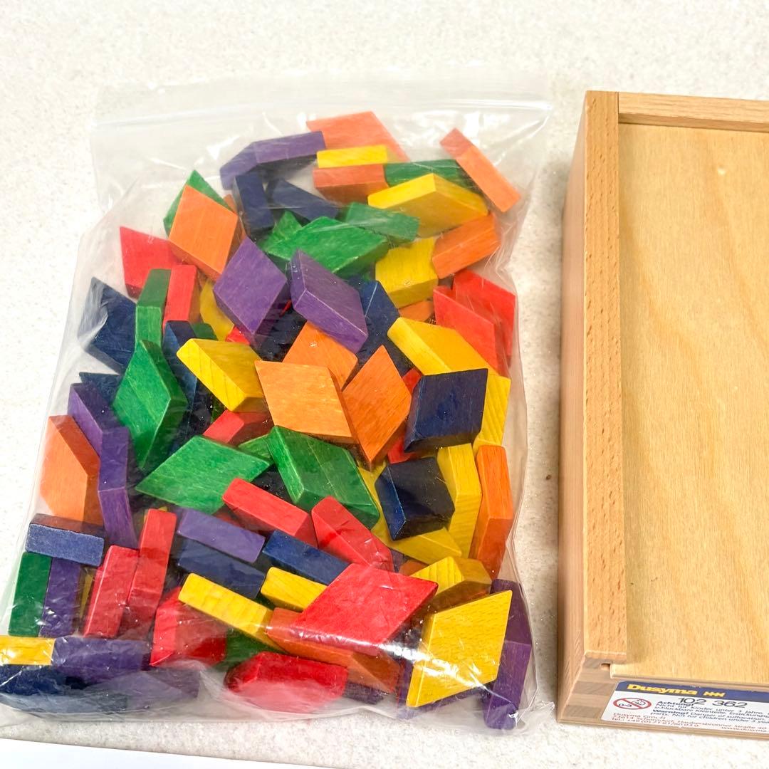 美品 ドイツ デュシマ社 クァルテット モザイク 積み木 木のおもちゃ