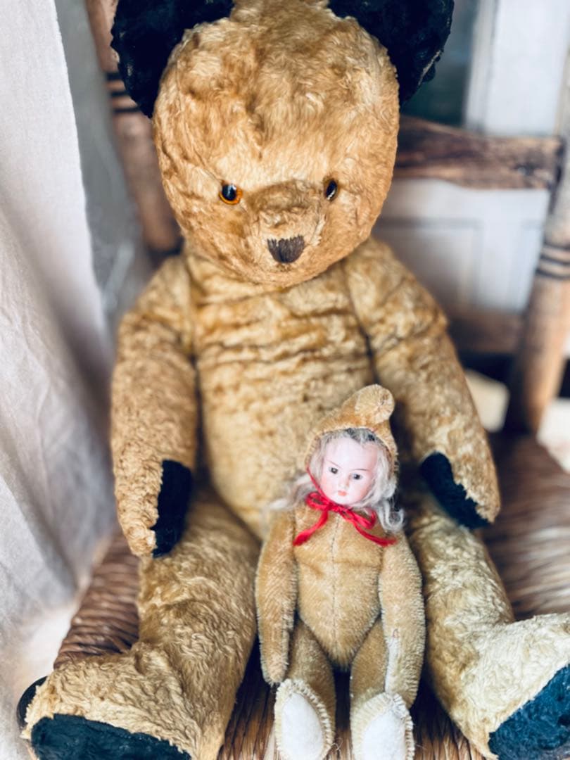 +..。*大きなスーティーベア　ヴィンテージ ベア　アンティークベア..。*゜+