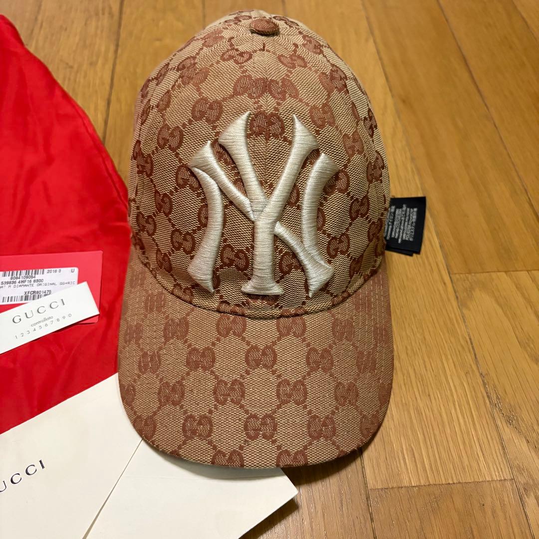 GUCCI MLB コラボ ベースボールキャップ
