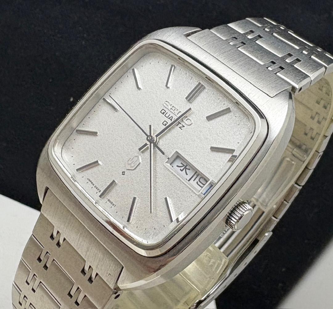 758/美品 稼働 74年 セイコー QZ オールド クオーツ 0923 タンク