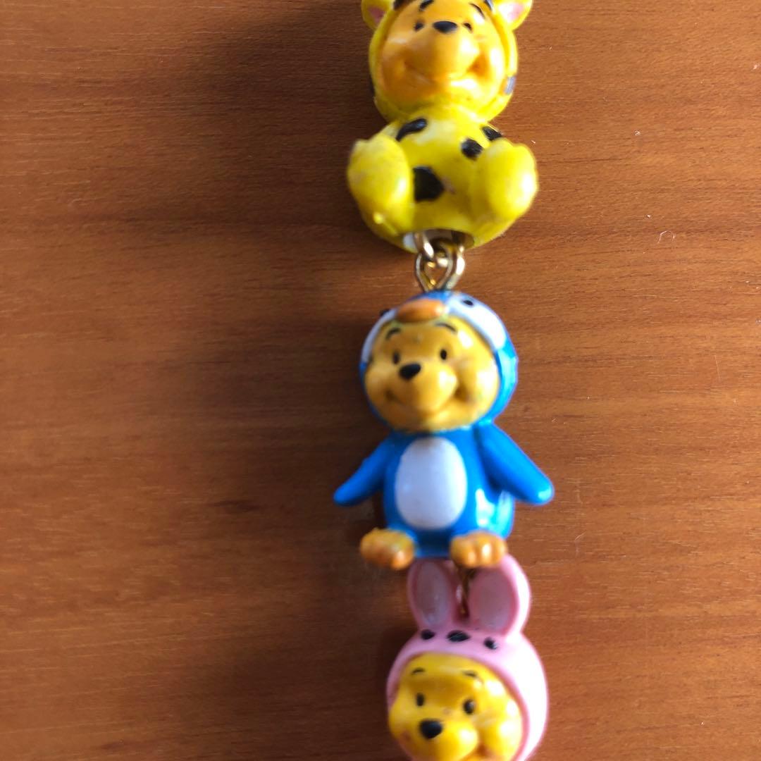 根付け　くまのプーさん（アニマル着ぐるみ）【５連セット】