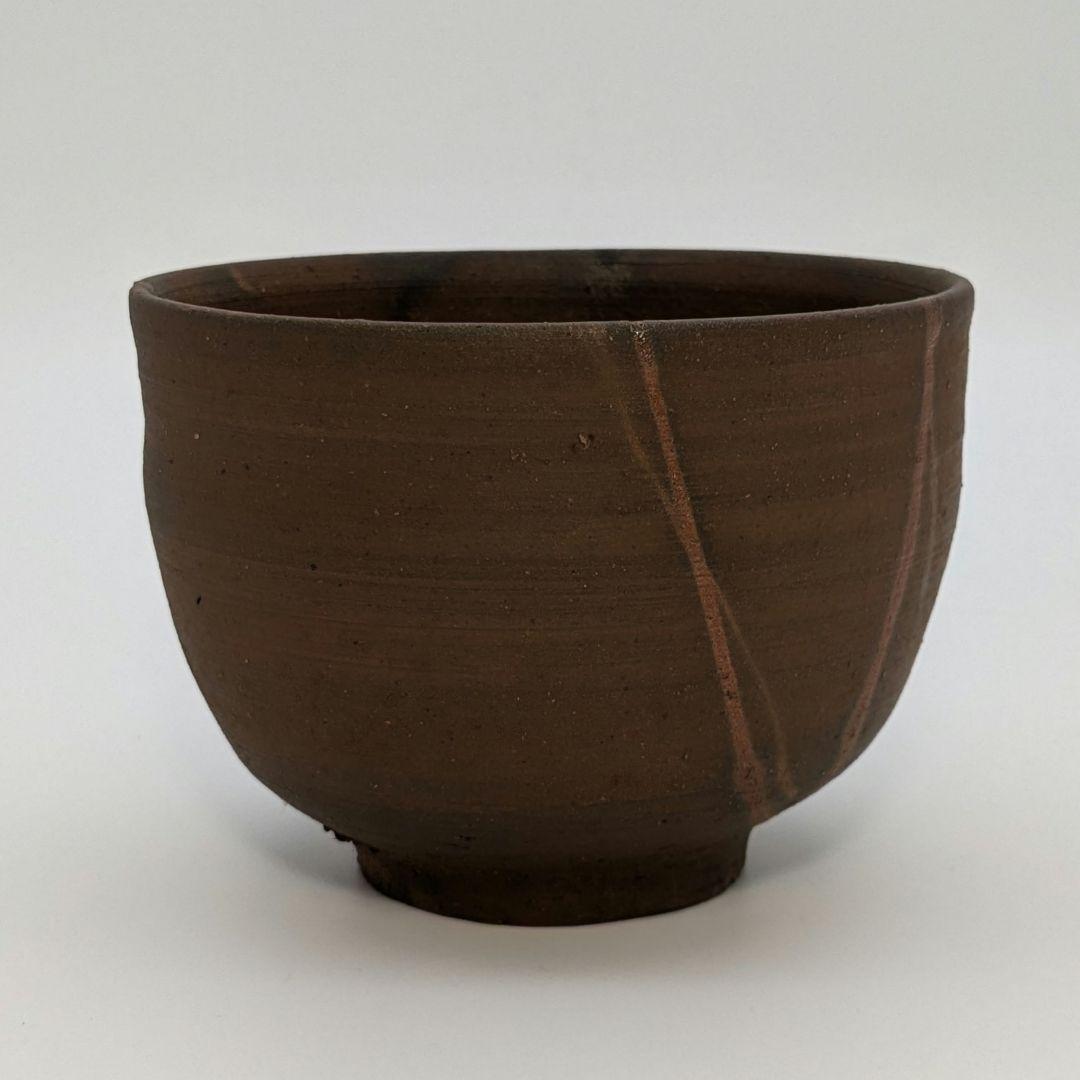 岡山県重要無形文化財 浦上善次 備前焼 緋襷茶盌 共箱 抹茶碗 抹茶茶碗 茶道具