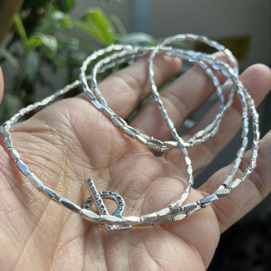 カレンシルバー　ロングネックレス94cm