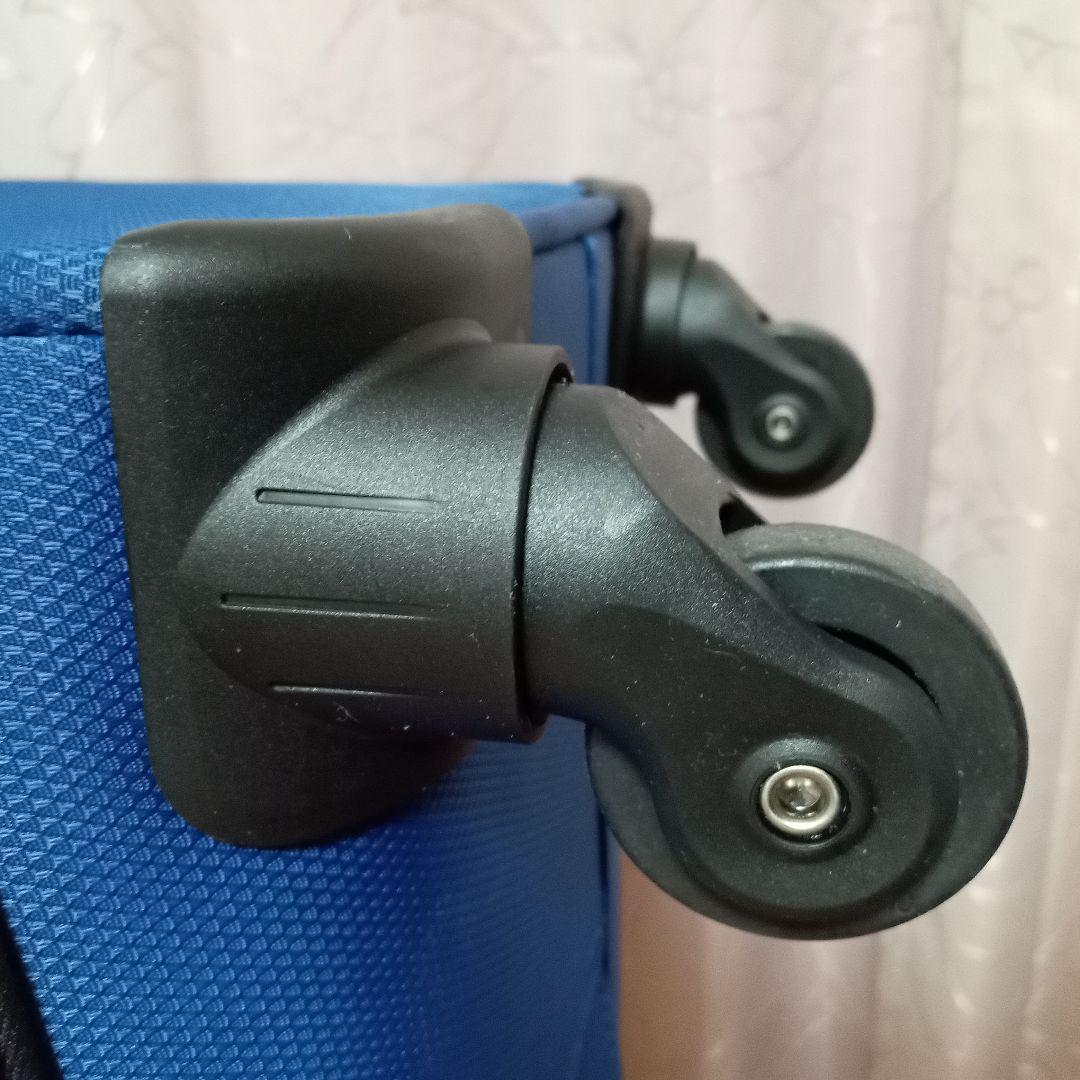 サムソナイト 大型 4輪 布製 スーツケース 青 黒 キャリーケース