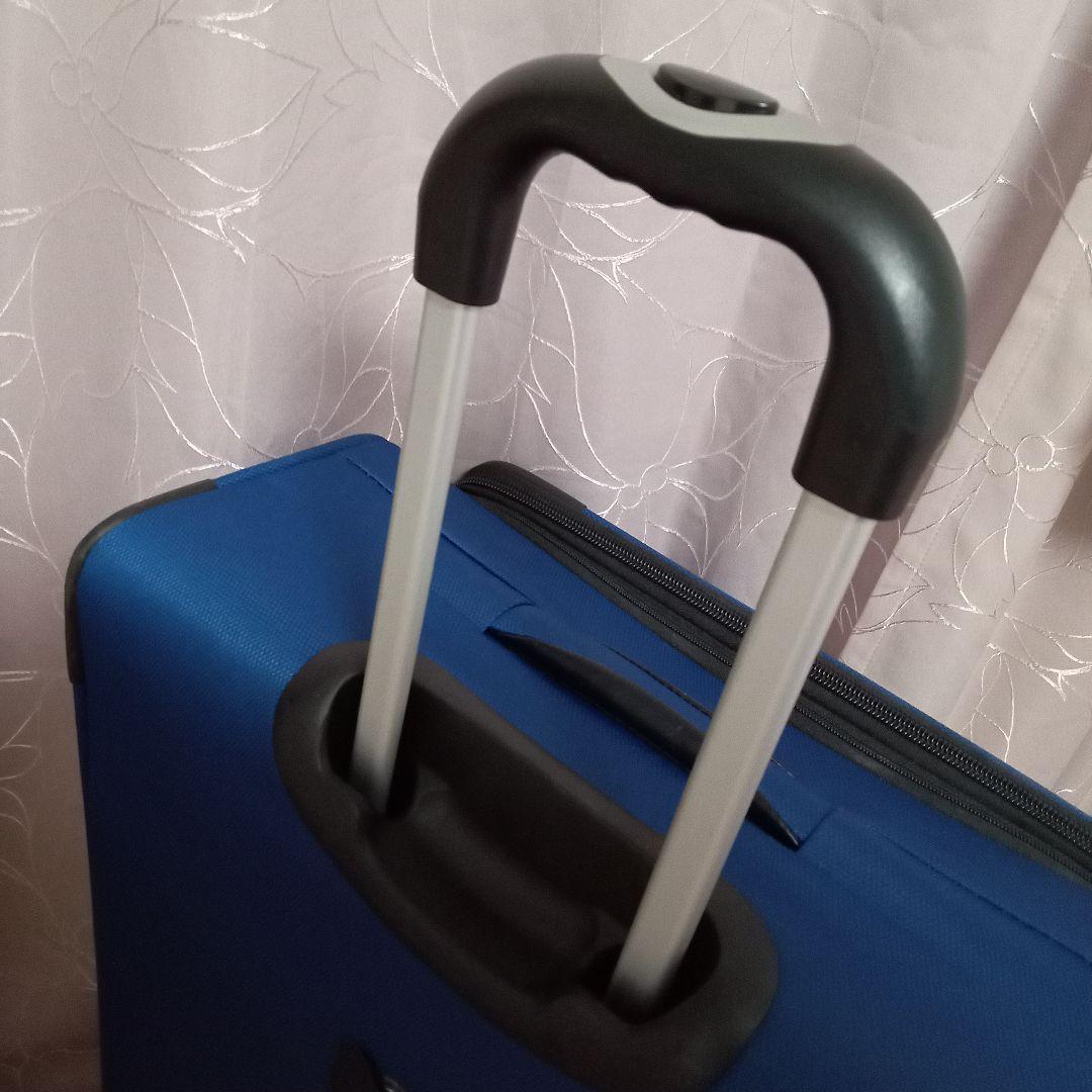 サムソナイト 大型 4輪 布製 スーツケース 青 黒 キャリーケース