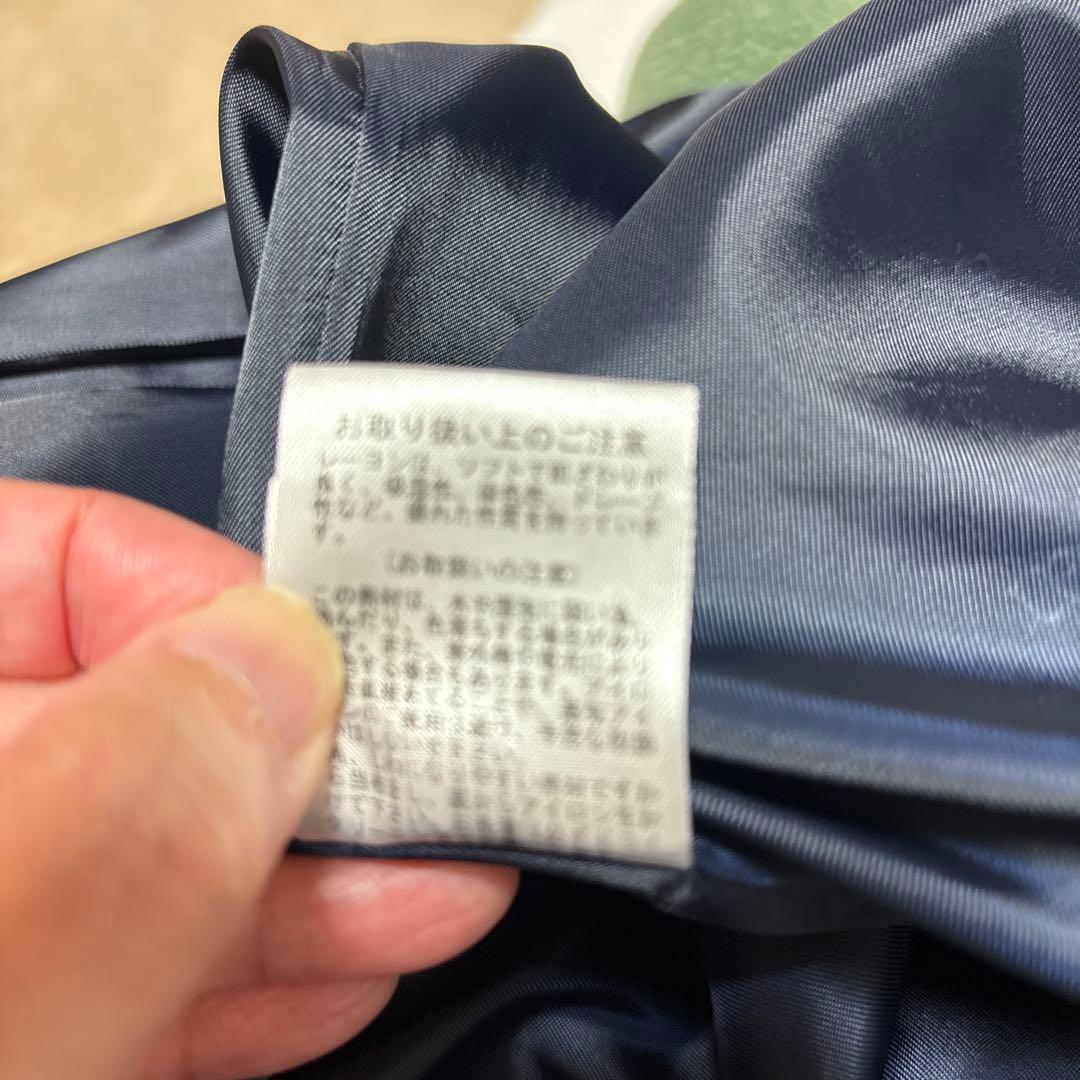 ánuans ネイビー ダブルブレスト チェスターコート