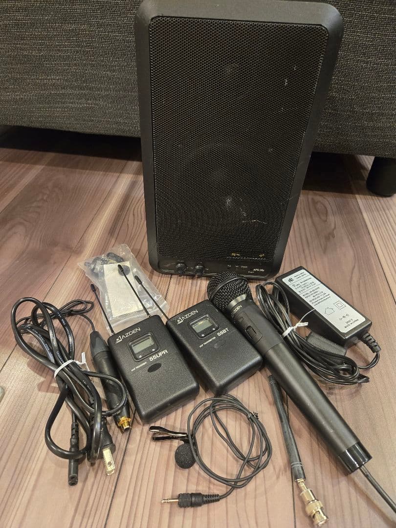 【AZDEN】アズデンダイナミックワイヤレスマイクロフォンスピーカーシステム