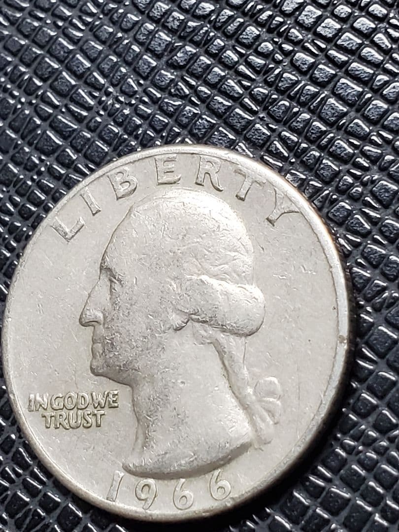 264.　美品　1966年　アメリカ　ワシントン　クォーター　25セント　
