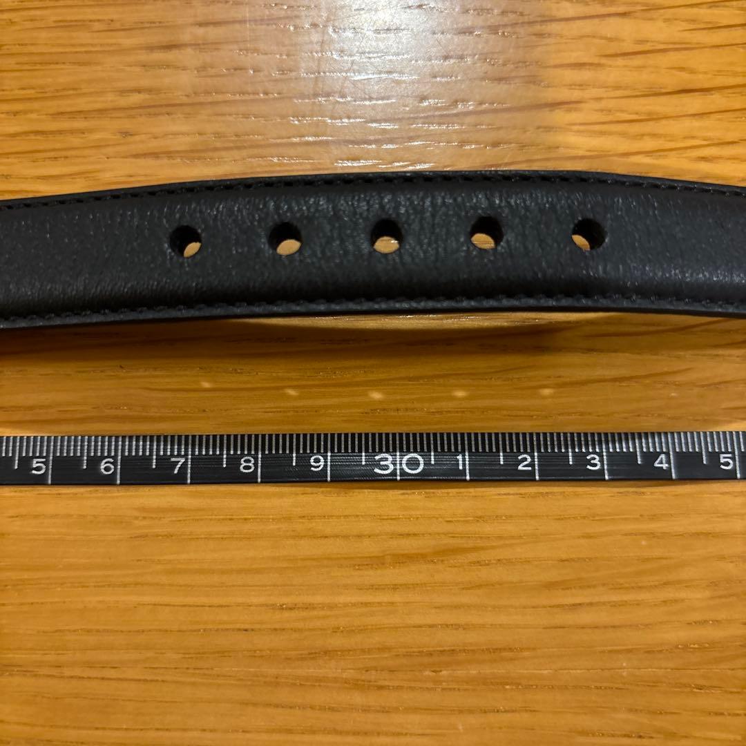 [未使用品レア]COACH レザー ブラック 首輪 骨型チャーム付S