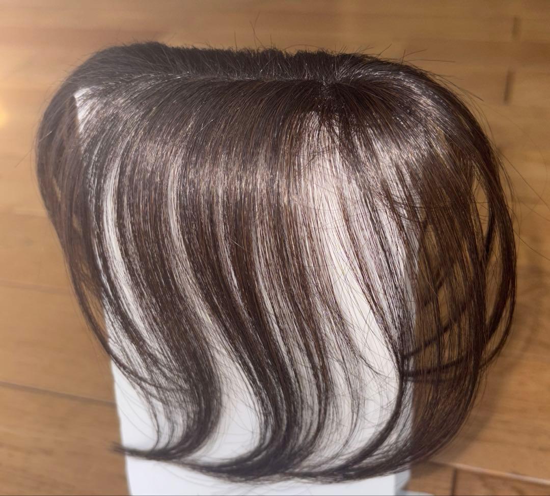 ヘアメイトチャチャ ポイントウィッグ ダークブラウン ショート白髪カバーウィッグ