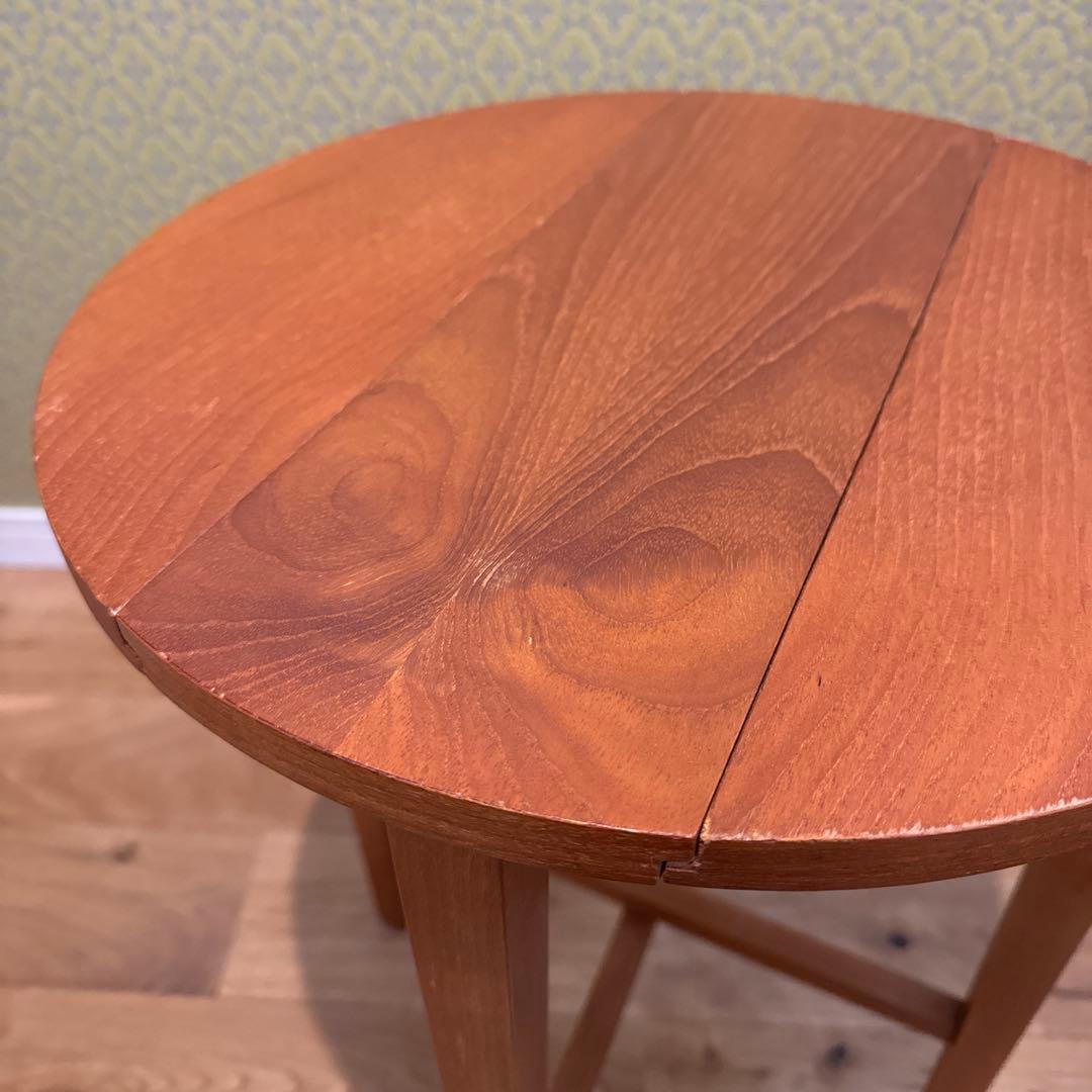 イギリスアンティーク フォールディングテーブル 天然木 折りたたみテーブル