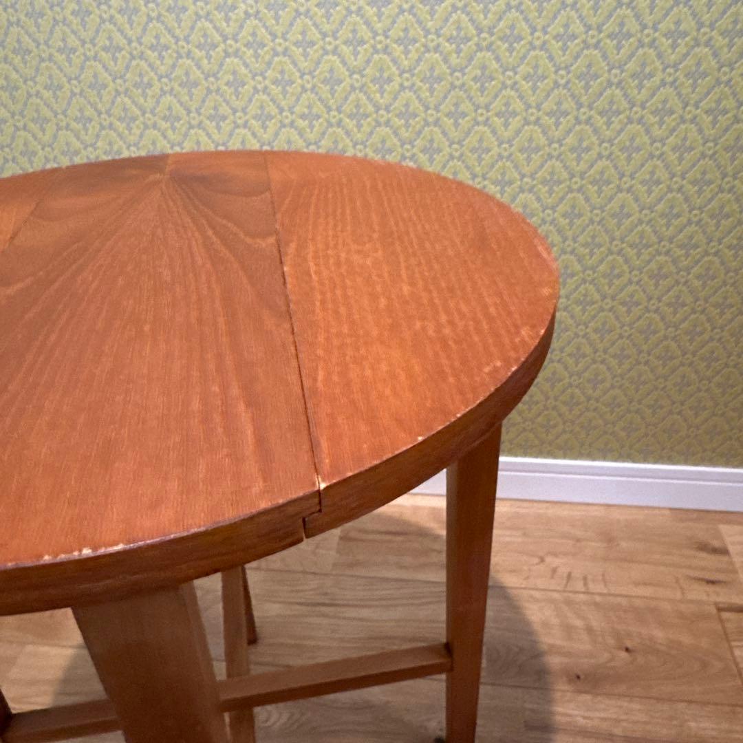 イギリスアンティーク フォールディングテーブル 天然木 折りたたみテーブル