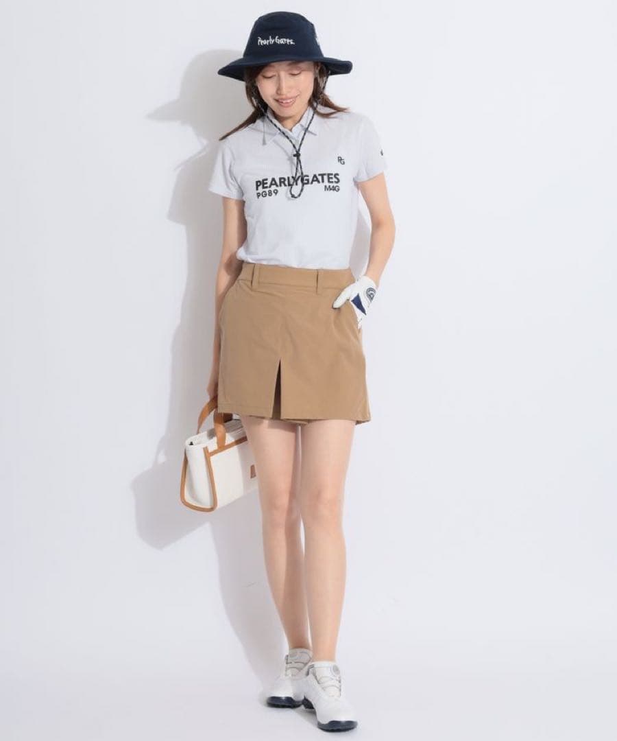 新品PEARLY GATESパーリーゲイツ メッシュつば広HAT ハット