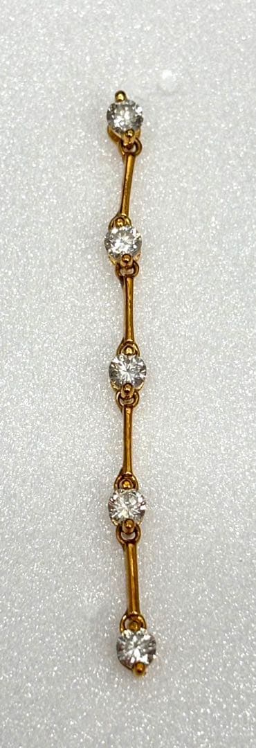 【 K18 / ネックレストップ】ダイヤ0.42ct チャーム 1.12g