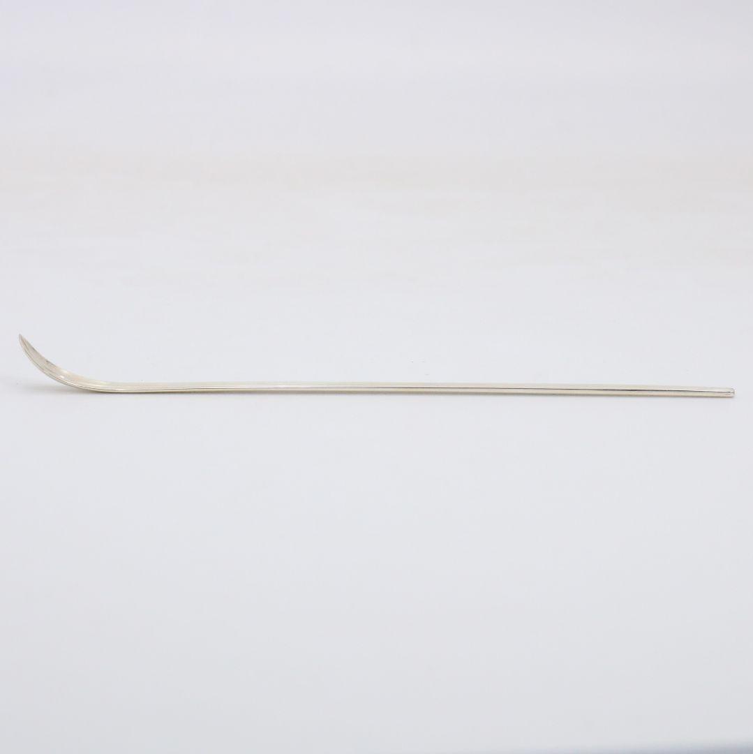 銀製茶杓 刻印有り 約15g 茶道具　V859　N6