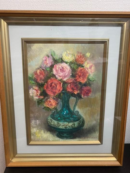 絵画　油彩画　薔薇