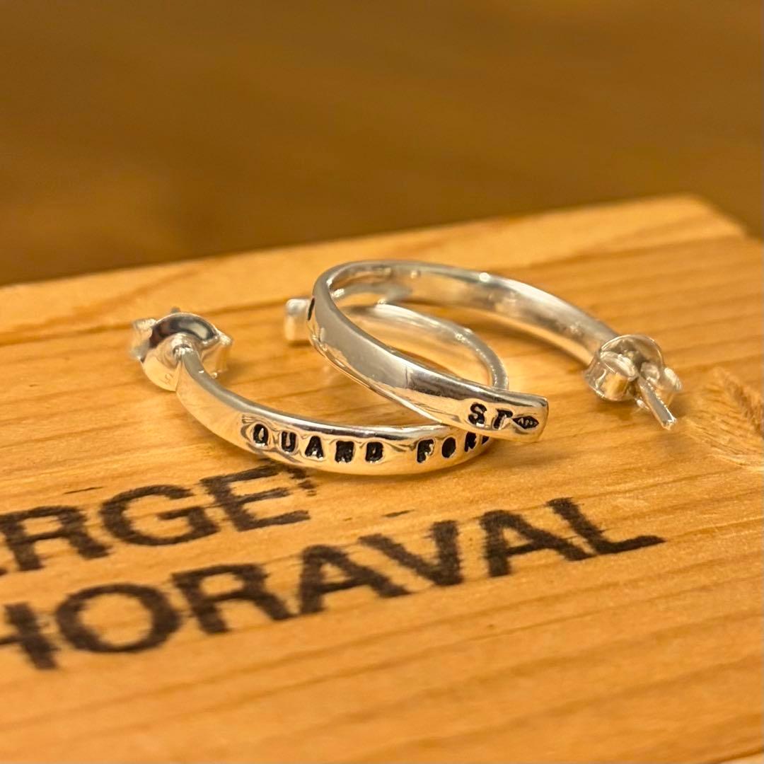 SERGE THORAVAL　雪解け　シルバー　ピアス　両耳用