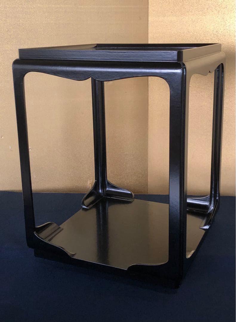 《R》茶道具 一閑塗 高麗卓 塗師 川瀬表完作 共箱　251208お4