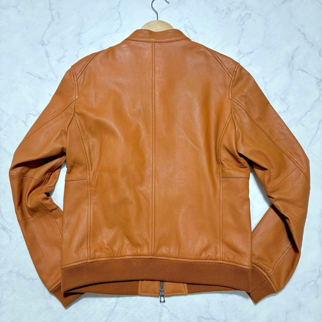 希少カラー/美品✨ムッシュニコル ライダース ジャケット 48 キャメル系 L