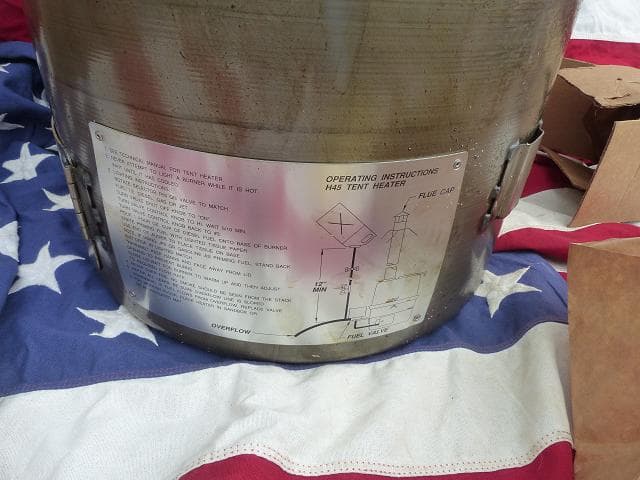 米軍放出品　未使用　H-45 テントストーブ　ヒーター　マルチフューエル